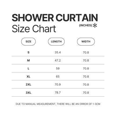 Shower Curtain Size Chart - Doctor Gifts Shop