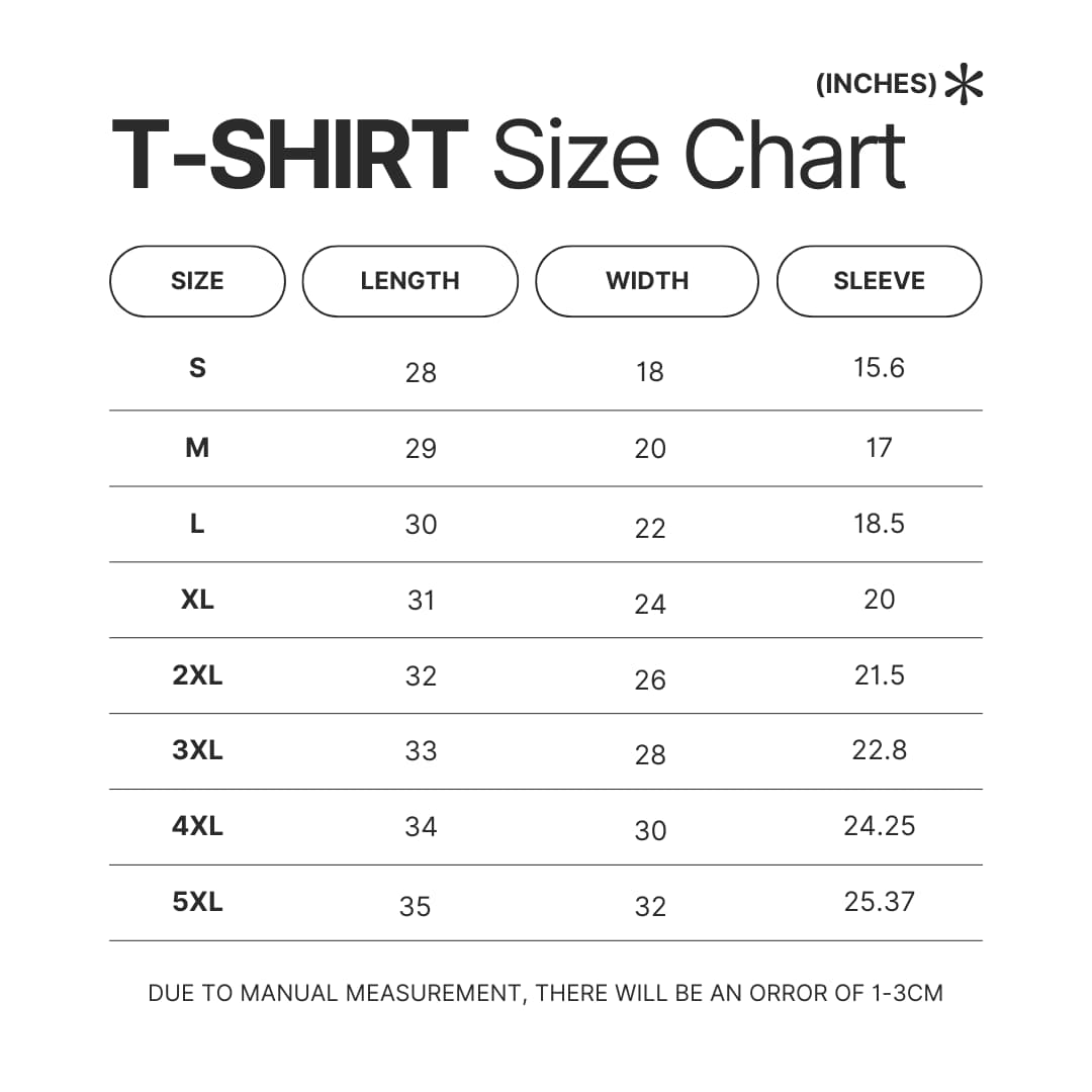 T shirt Size Chart - Doctor Gifts Shop