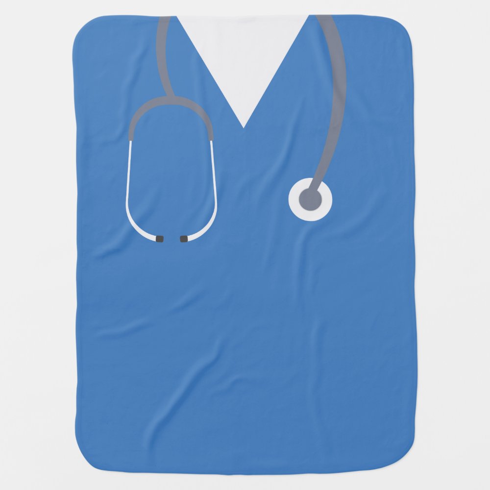 blue nurse doctor shirt and stethoscope baby blanket r66e7cc8723d34f66af55005e106601b6 zfi5w 1000 - Doctor Gifts Shop