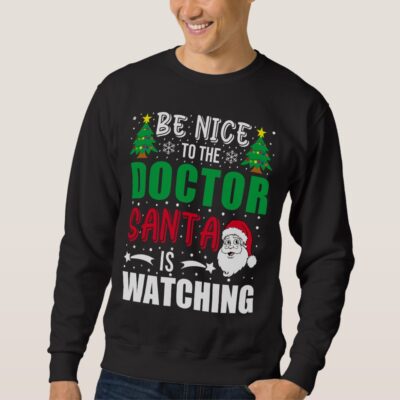 doctor santa is watching christmas funny sweatshirt r2b6a928252a042ee85c1d3e775a39556 jyrse 1000 - Doctor Gifts Shop