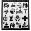 medical icons bold black and white design shower curtain r18742f9712644d09b47e655cab6a6277 jupph 1000 - Doctor Gifts Shop