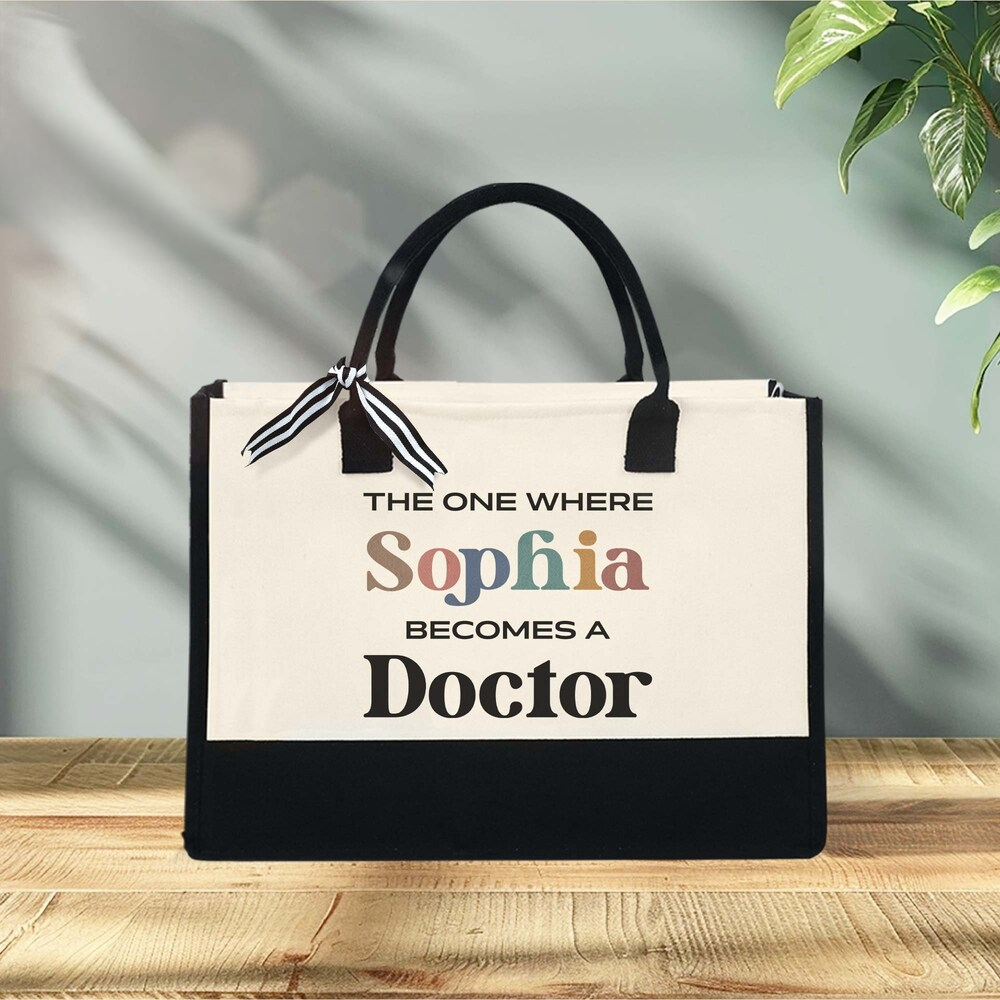 Personalized Futute Doctor Funny Medical Canvas Tote Bag - Doctor Gifts Shop